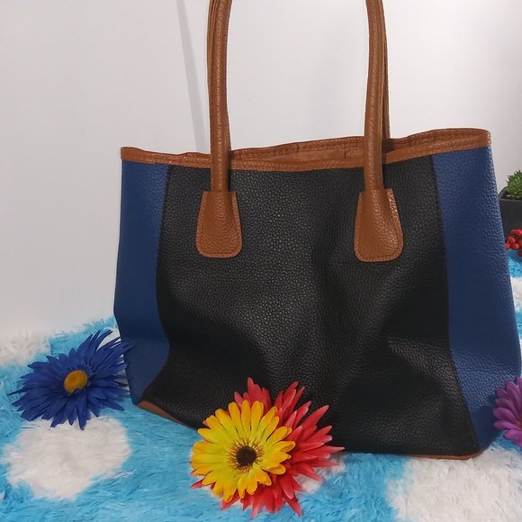 ✅ NEIMAN MARCUS Large Tote Bag Vintage Colorblock - Picture 2 of 8